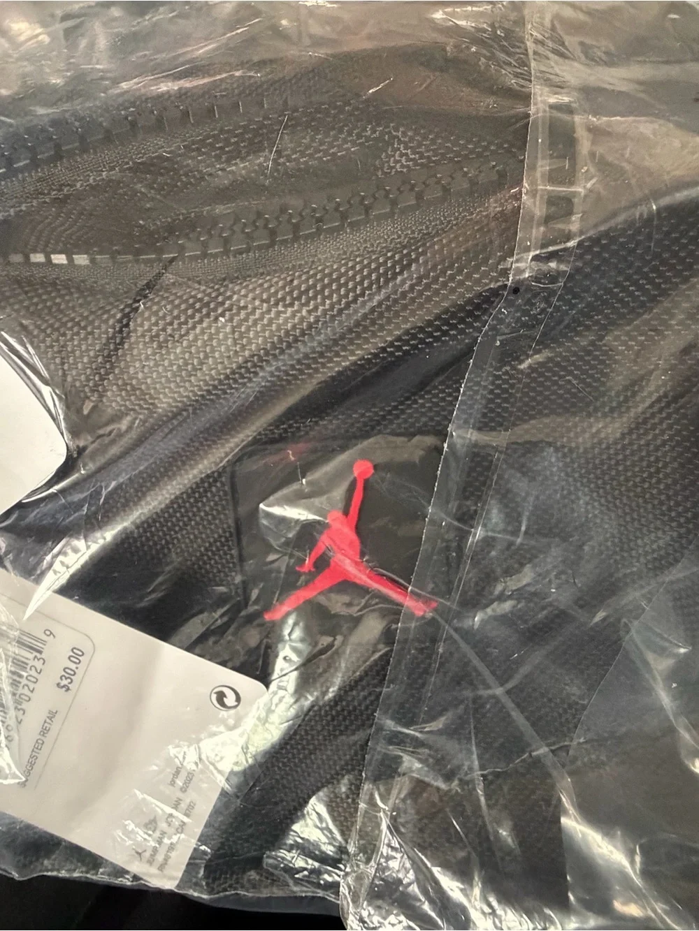 Jordan Black Waist Bag with Red Jumpman Accent